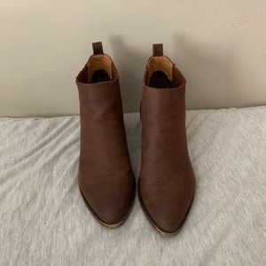 Burgundy heeled boots